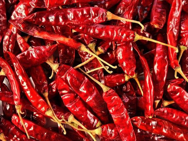 Piments rouges ne gros plan